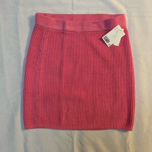 H&M Ribbed Pink Knit Women's Skirt